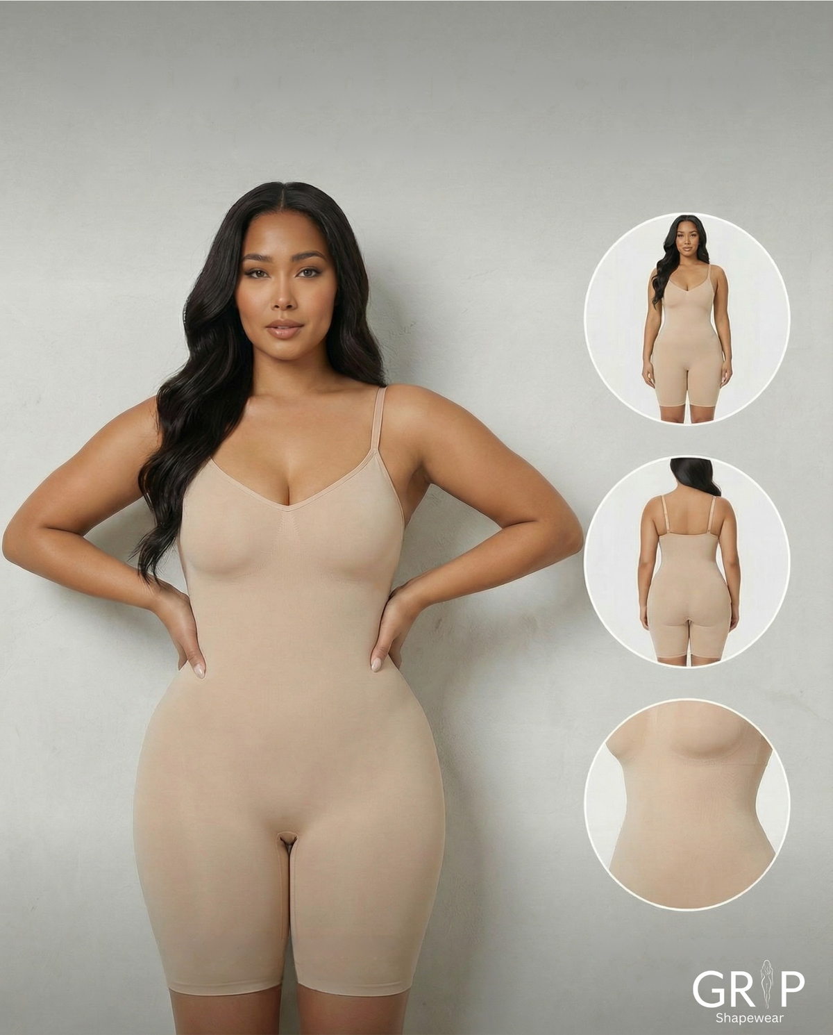 Seamless Grip Mid-Thigh Bodysuit