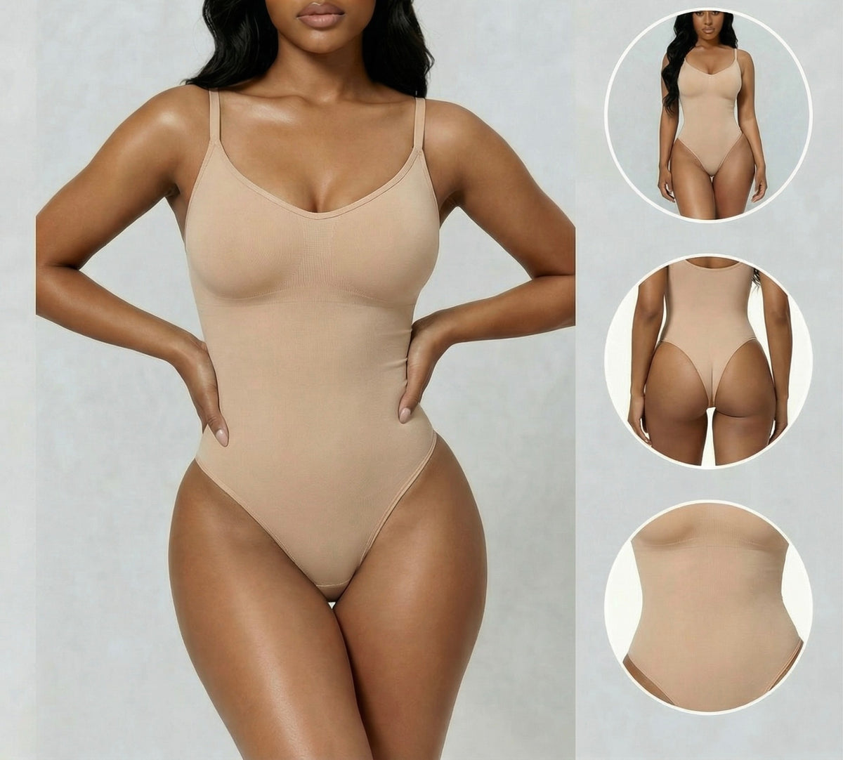 Seamless Grip     Thong BodySuit